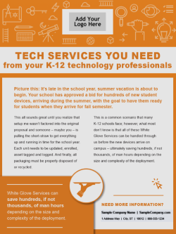 D&H - Template: Tech Services You Need From Your K-12 Technology Professionals